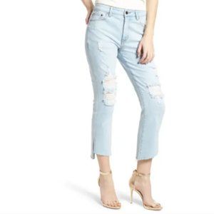 AFRM Ripped Step Hem Jeans